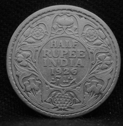 Half RUPEE 1926 George V Silver coins