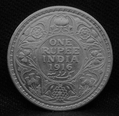 1 Rupee 1916 George V Silver coins