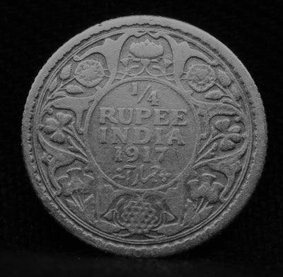 1/4 Rupee 1917 George V Coin