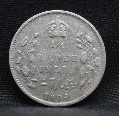 1\4 Rupees 1904 Edward VII Silver coins