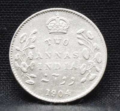 2 Annas 1904 Edward VII Silver coins