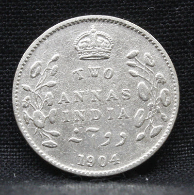 2 Annas 1904 Edward VII Silver coins