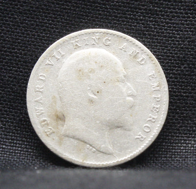 2 Annas 1905 Edward VII Silver coins