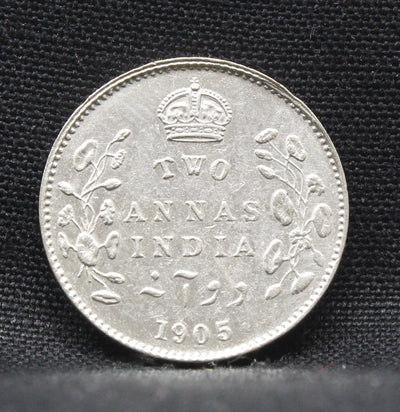 2 Annas 1905 Edward VII Silver coins