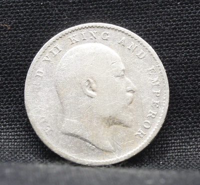 2 Annas 1905 Edward VII Silver coins