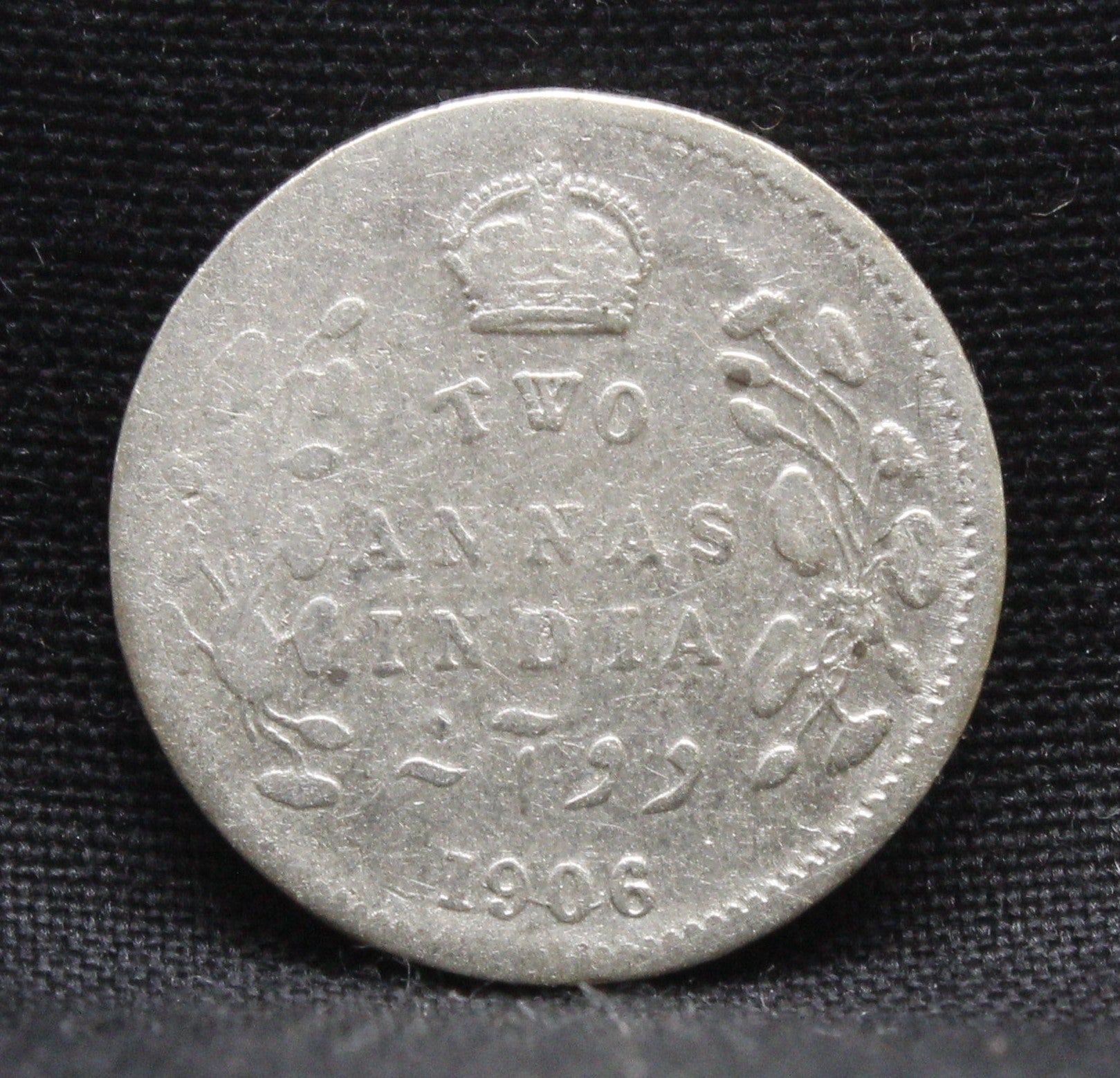 2 Annas 1906 Edward VII Silver coins