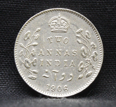 2 Annas 1906 Edward VII Silver coins