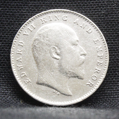 2 Annas 1907 Edward VII Silver coins