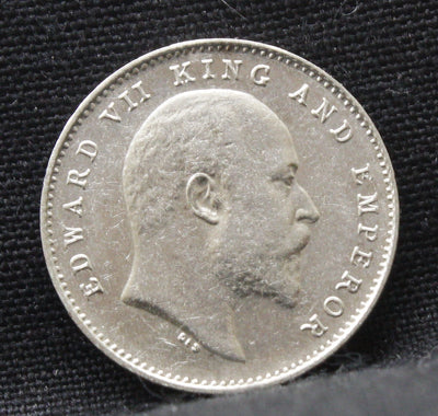 2 Annas 1907 Edward VII Silver coins