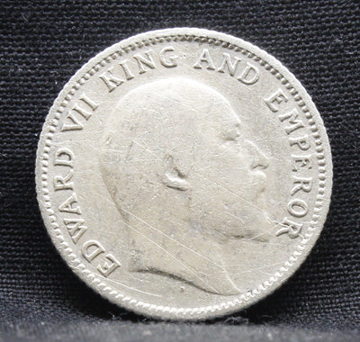 1\4 Rupees 1907 Edward VII Silver coins