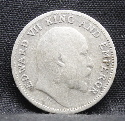 1\4 Rupees 1907 Edward VII Silver coins