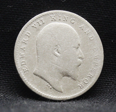 2 Annas 1908 Edward VII Silver coins