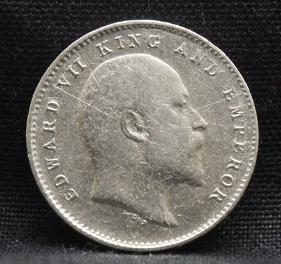 2 Annas 1908 Edward VII Silver coins