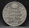 2 Annas 1909 Edward VII Silver coins