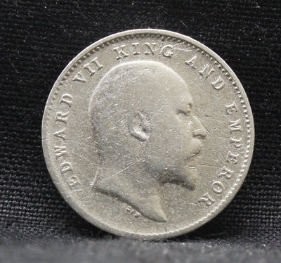 2 Annas 1909 Edward VII Silver coins