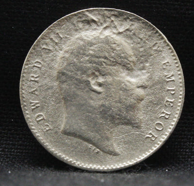 2 Annas 1909 Edward VII Silver coins