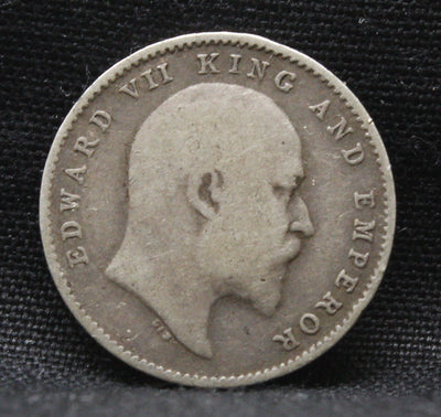 2 Annas 1909 Edward VII Silver coins