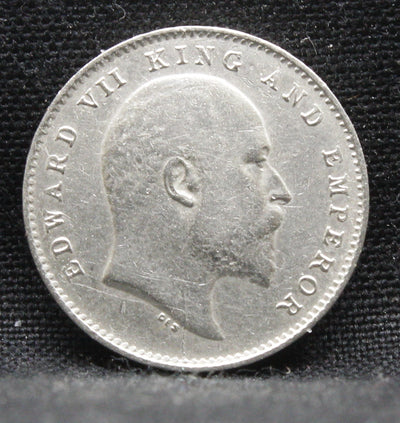 2 Annas 1909 Edward VII Silver coins