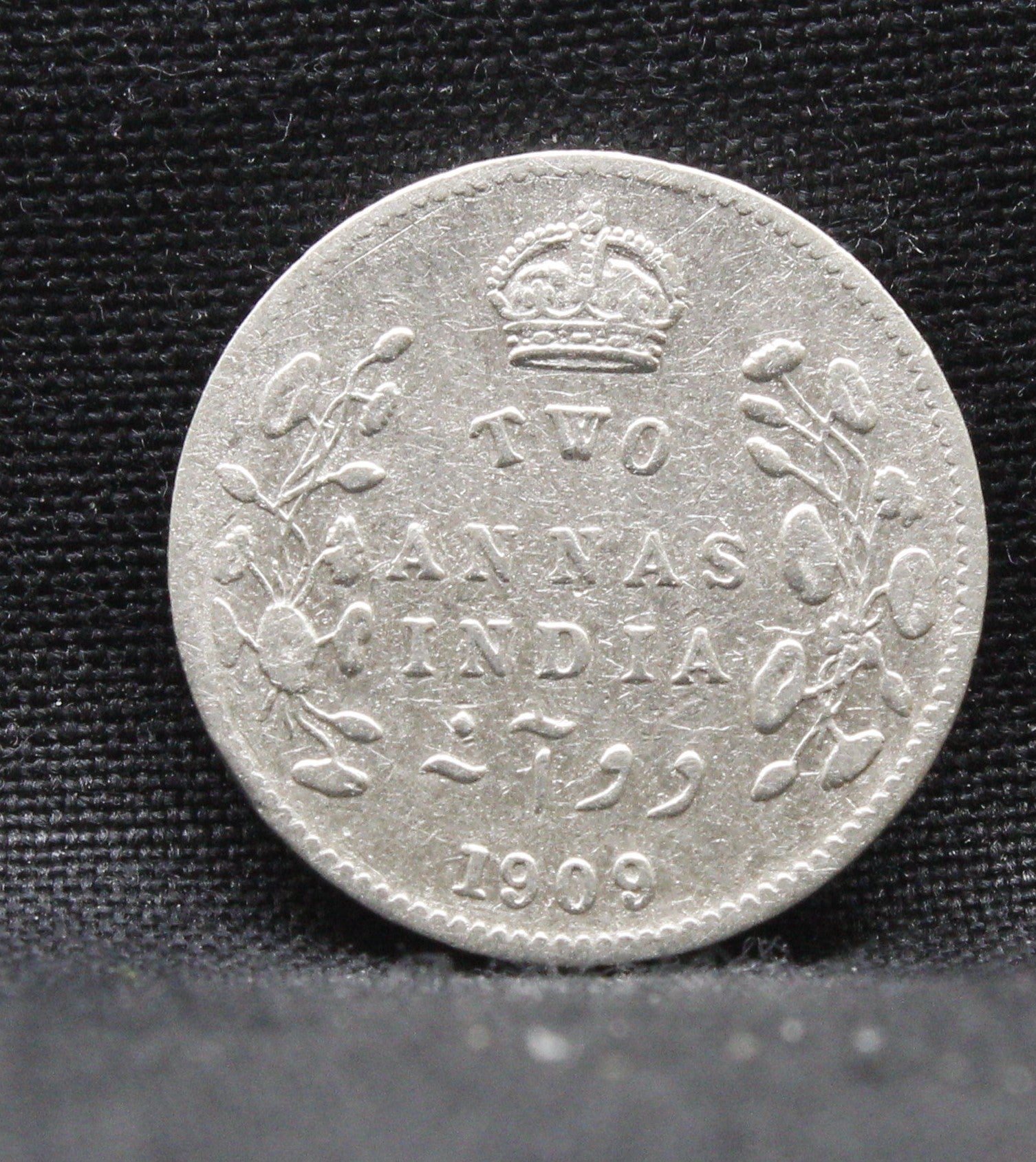 2 Annas 1909 Edward VII Silver coins