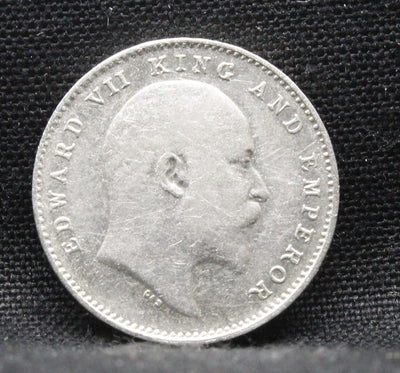 2 Annas 1909 Edward VII Silver coins