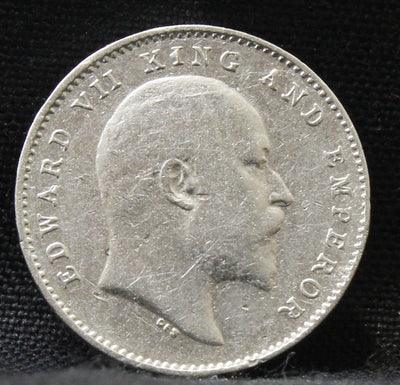 2 Annas 1909 Edward VII Silver coins