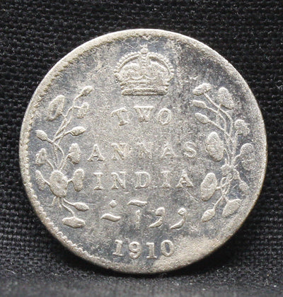 2 Annas 1910 Edward VII Silver coins