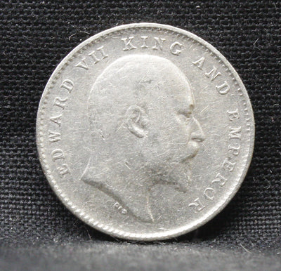 2 Annas 1910 Edward VII Silver coins