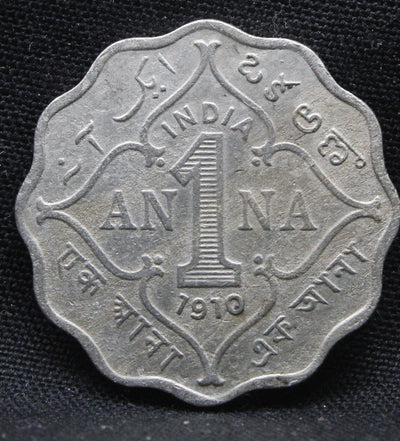 1 Anna 1910 Edward VII Copper-Nickel coins