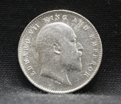 2 Annas 1910 Edward VII Silver coins