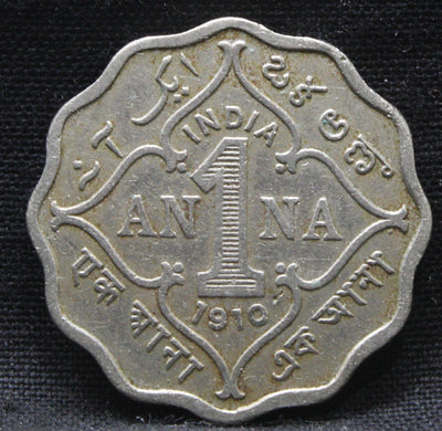 1 Anna 1910 Edward VII Copper-Nickel coins