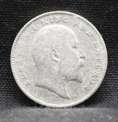 2 Annas 1910 Edward VII Silver coins