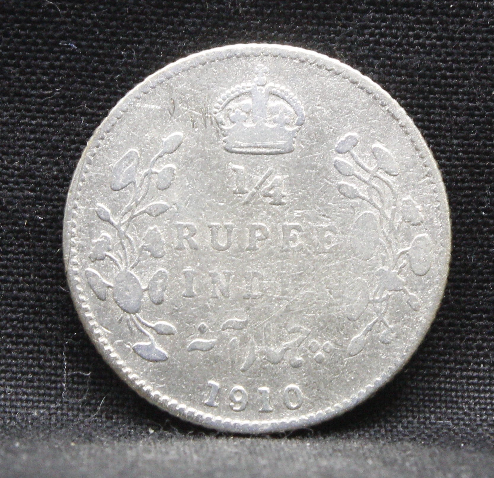 1\4 Rupees 1910 Edward VII Silver coins