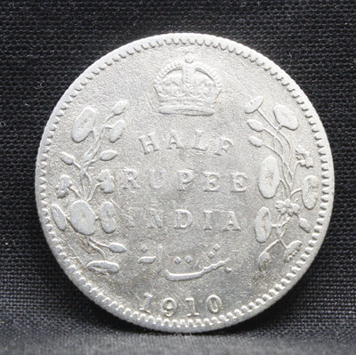 Half Rupee 1910 Edward VII Silver coins