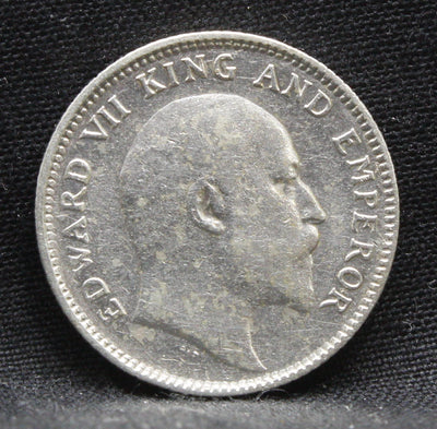 Quarter Rupees 1910 Edward VII Silver coins