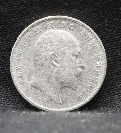 2 Annas 1910 Edward VII Silver coins