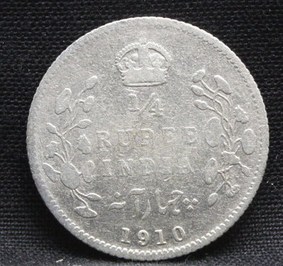 1\4 Rupees 1910 Edward VII Silver coins