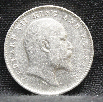 2 Annas 1910 Edward VII Silver coins