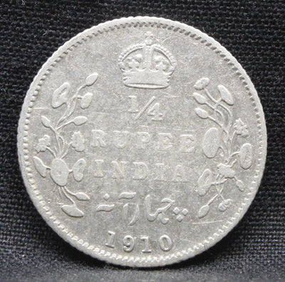 1\4 Rupees 1910 Edward VII Silver coins