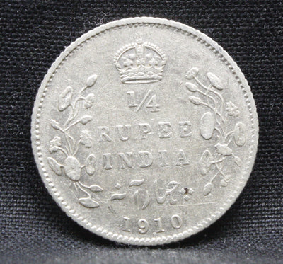 1\4 Rupees 1910 Edward VII Silver coins