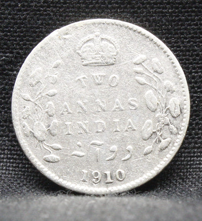 2 Annas 1910 Edward VII Silver coins