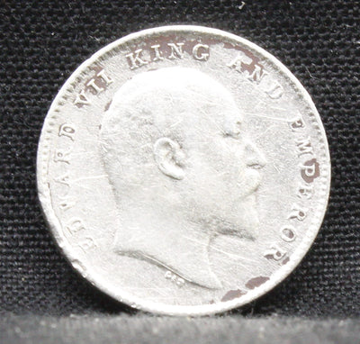 2 Annas 1910 Edward VII Silver coins