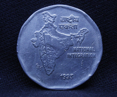 2 RS INDIA MAP COIN HYDERABAD