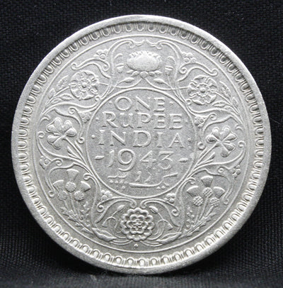 One Rupee 1943 George VI Silver coins