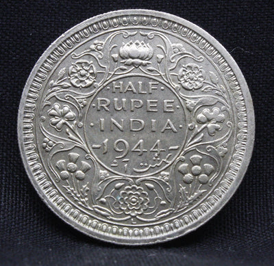 Half Rupee 1944 George VI Silver coins