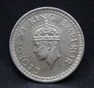 Half Rupee 1944 George VI Silver coins