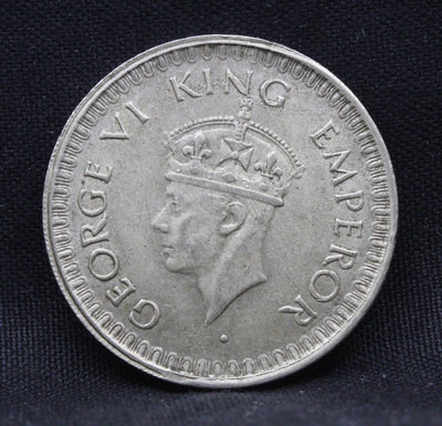 Half Rupee 1944 George VI Silver coins