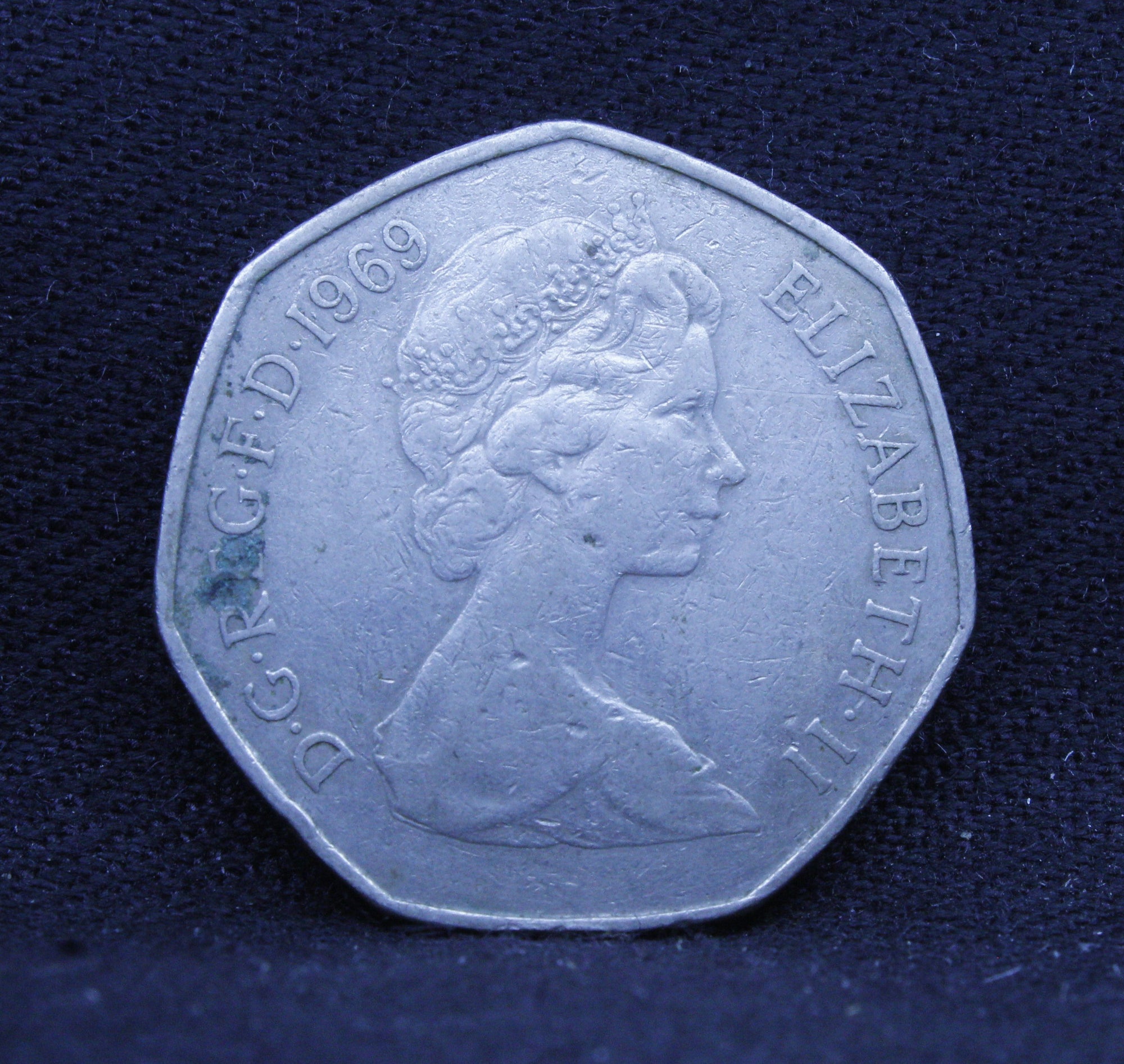 50 - new pence - Elizabeth  - 1969