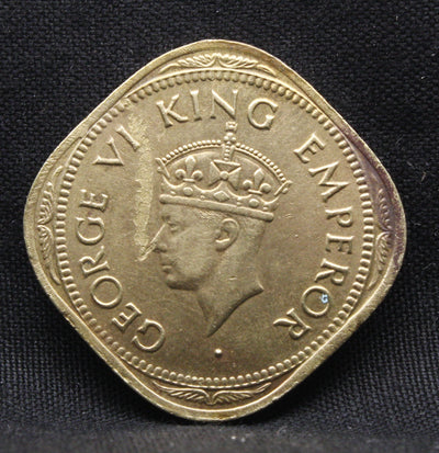 2 Annas 1944 George VI Copper-Nickel coins