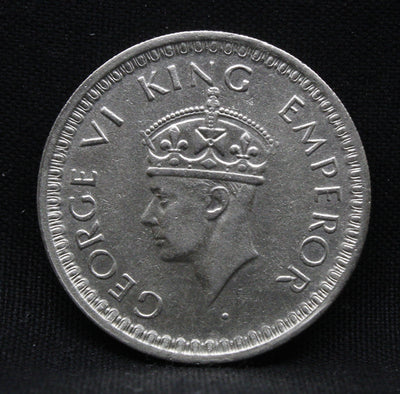 Half Rupee 1944 George VI Silver coins