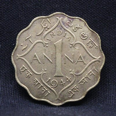 1 Anna 1944 George VI Copper-Nickel coins